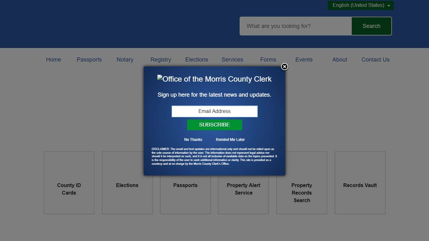 Home Morris County Clerk